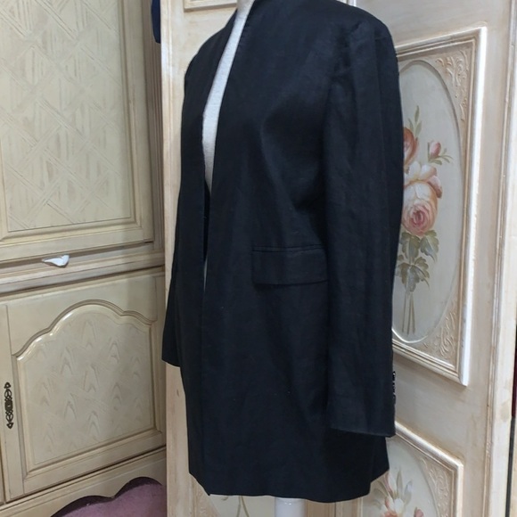 Ralph Lauren black linen, knee-high jacket - Picture 2 of 16